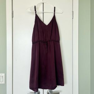 Babaton 100% silk dress slip - S dark burgundy